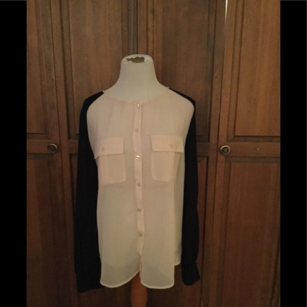 Women’s Sanctuary Button Down Sheer Shirt/Blouse